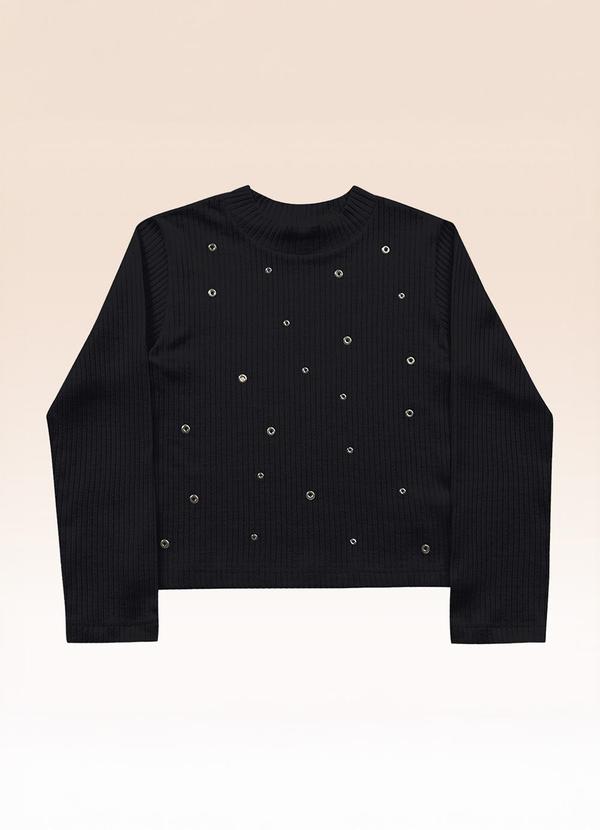 Blusa Manga Longa Preto