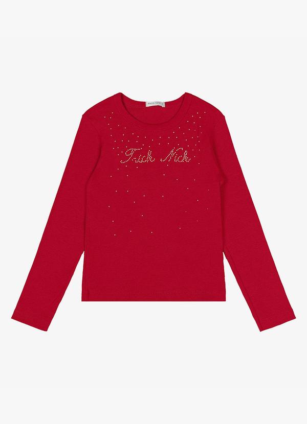 Vista 2 Blusa Manga Longa Vermelho Trick Nick Trick Nick