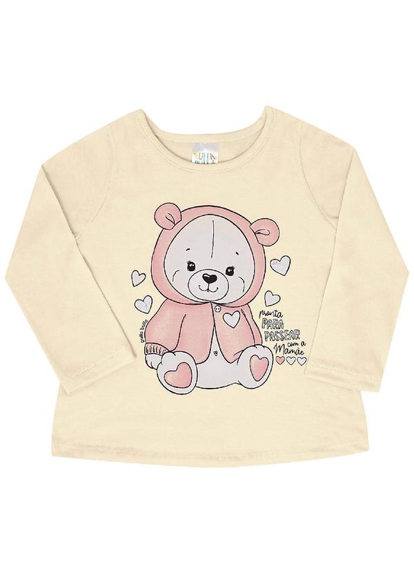 Blusa Meia Malha Menina Bege
