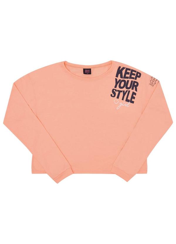 Blusa Meia Malha Menina Laranja