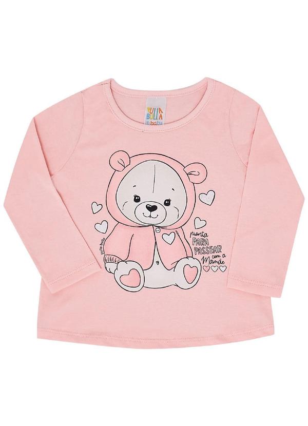 Blusa Meia Malha Menina Rosa