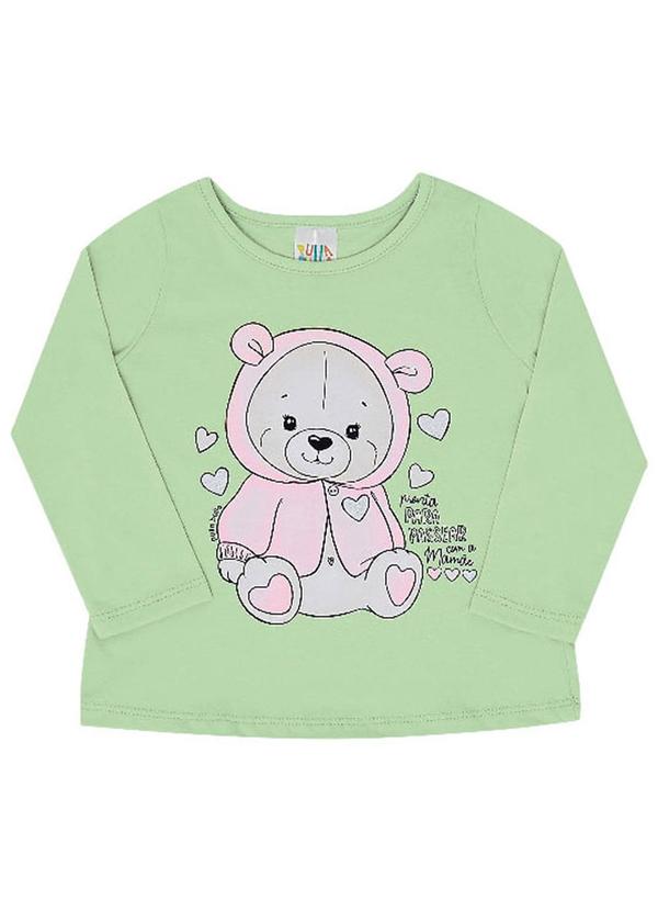Blusa Meia Malha Menina Verde