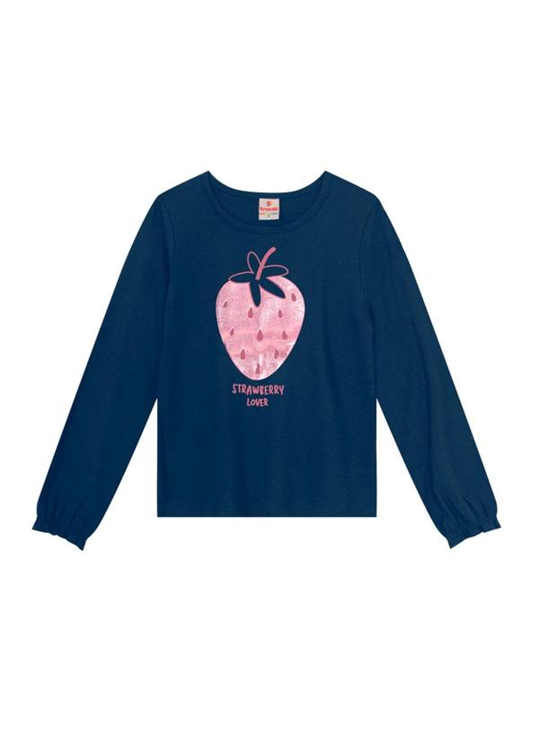 Blusa Menina de Moranguinho Azul