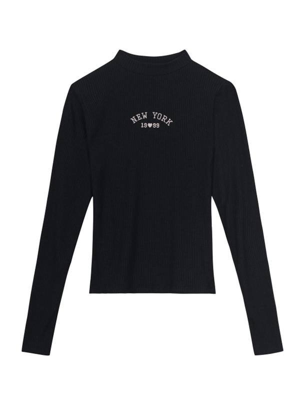Vista 2 Blusa Menina em Malha Preto Young Class Young Class