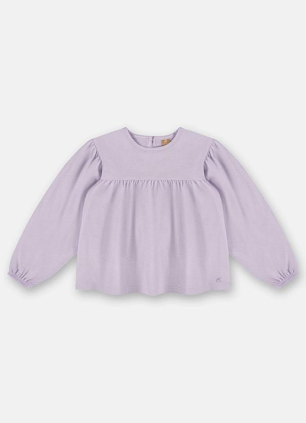 Vista 2 Blusa Menina em Meia Malha Roxo Up Baby Up Baby