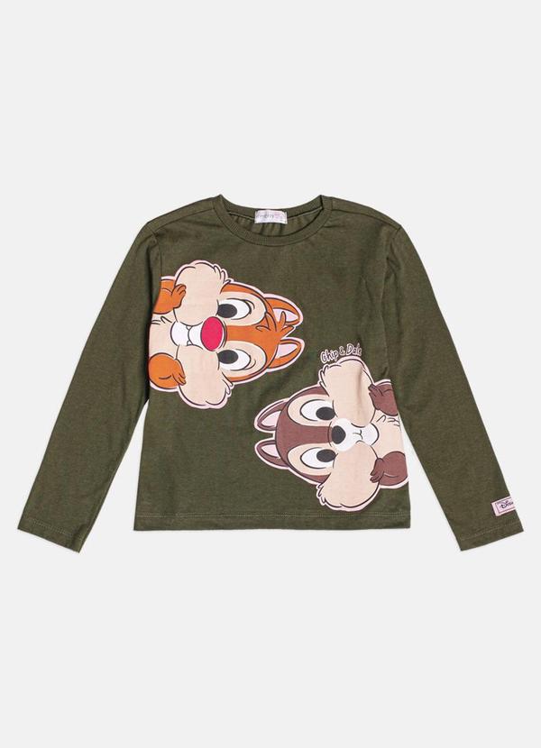 Blusa Menina Infantil Manga Longa do Tico e Teco