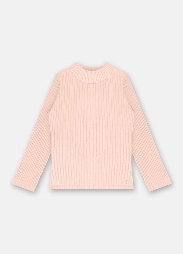 Vista 2 Blusa Menina Ribana Canelada Rosa Up Baby Up Baby