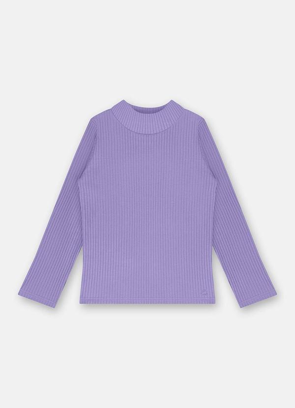 Vista 2 Blusa Menina Ribana Canelada Roxo Up Baby Up Baby