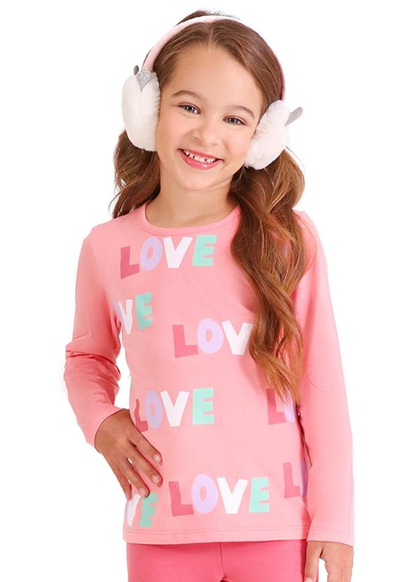 Vista 2 Blusa Ml com Silk Rosa Tink Bink Tink Bink