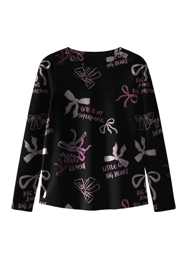 Blusa Mullet Lacinhos Preto