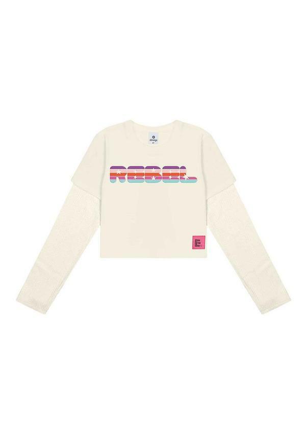 Vista 2 Blusa Rebel Bege Abrange Abrange