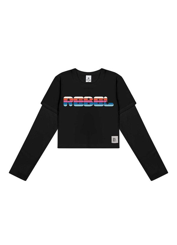 Vista 2 Blusa Rebel Preto Abrange Abrange