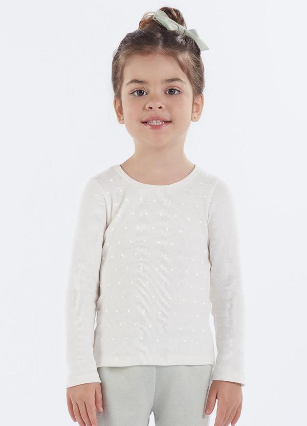 Blusa Ribana com Elastano Leve Bege