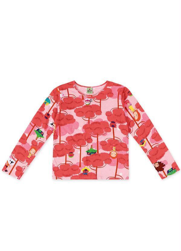 Vista 2 Blusa Rosa Menina Mundo Ripilica Lilica Ripilica Lilica Ripilica