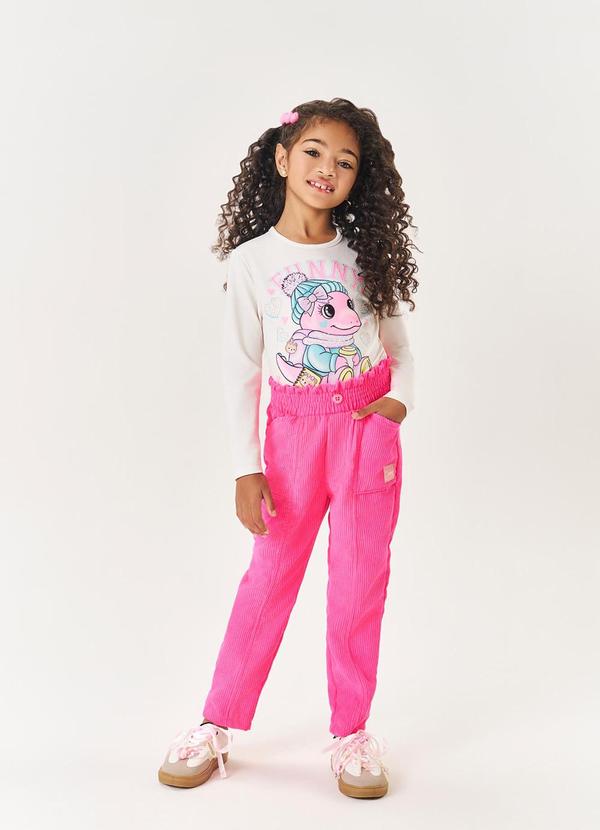 Blusa Térmica Infantil Menina Dinossauro Nude