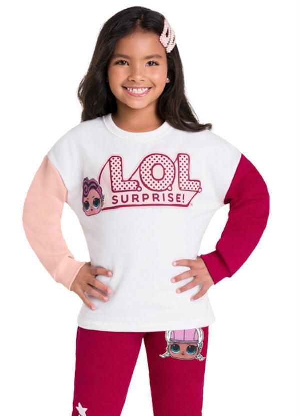 Vista 2 Blusão Infantil Menina da Lol Surprise Natural Brandili Brandili