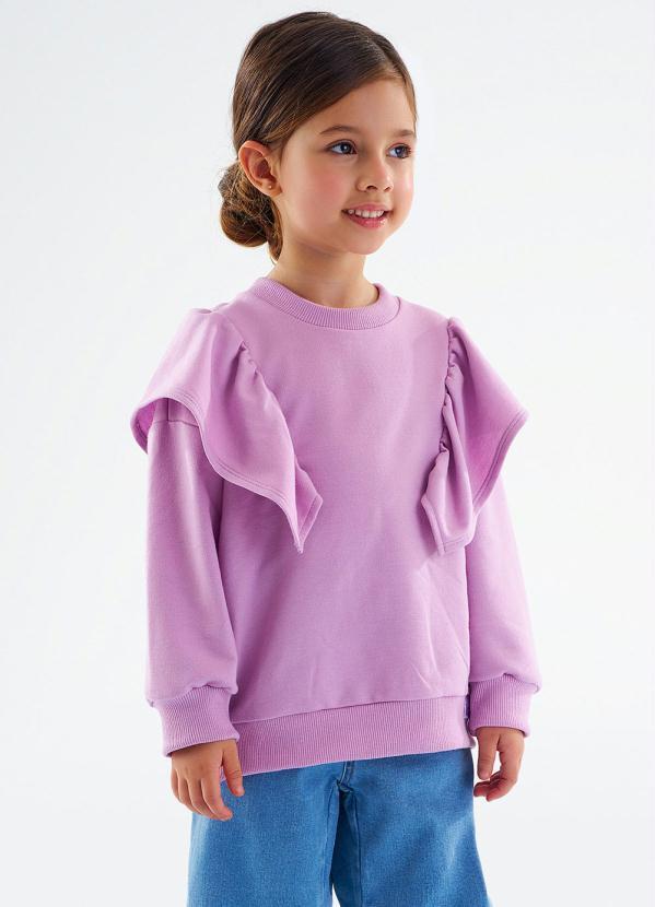Blusão Moletom Infantil Menina Roxo