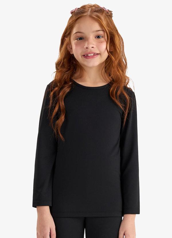 Camiseta Feminina Manga Longa Térmica Preto