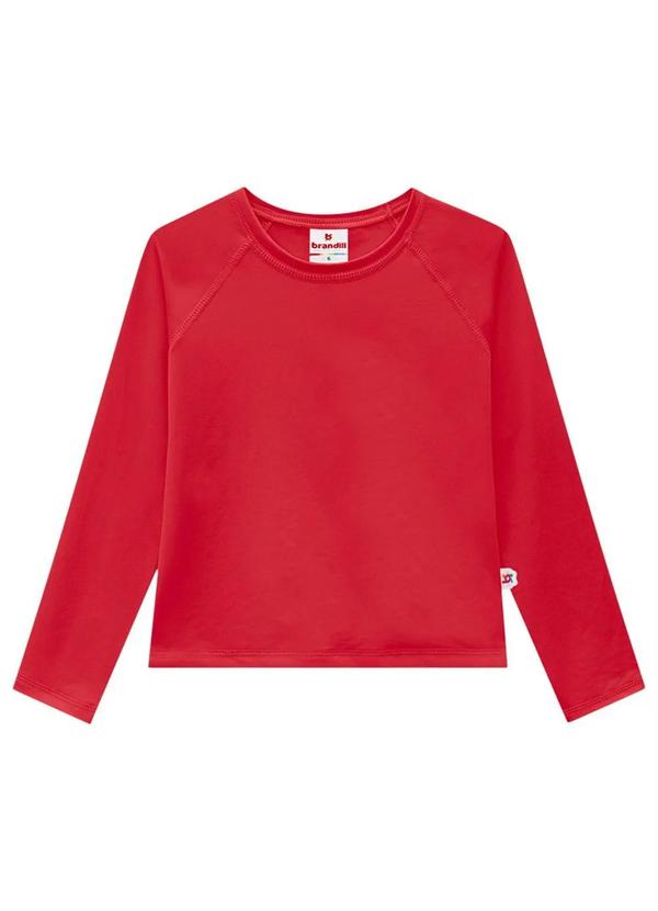 Vista 2 Camiseta Infantil Malha Uv Vermelho Brandili Brandili
