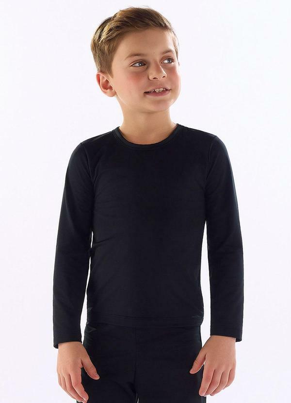Camiseta Térmica Infantil Unissex Preto