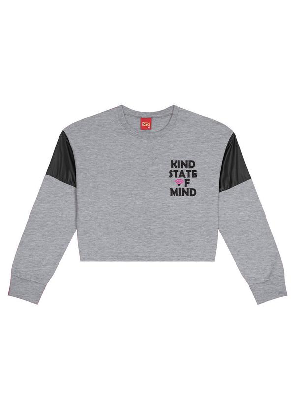 Vista 2 Casaco Infantil Menina Cinza Kyly Kyly