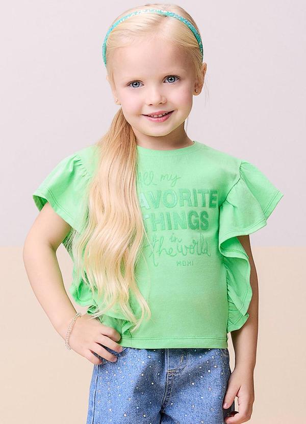 Blusa com Babados Verde