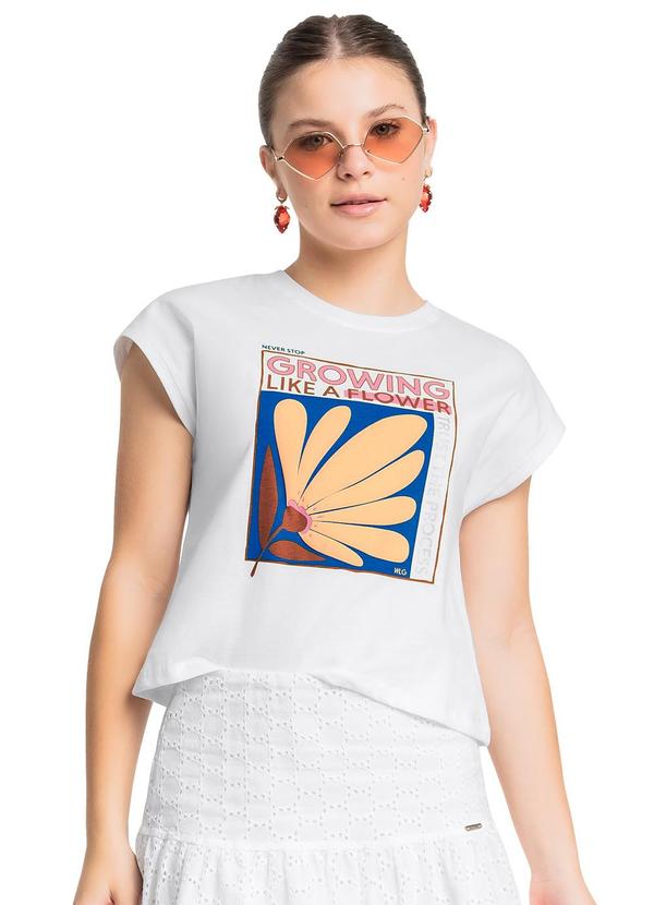 Blusa em Algodão Juvenil sem Manga Branco