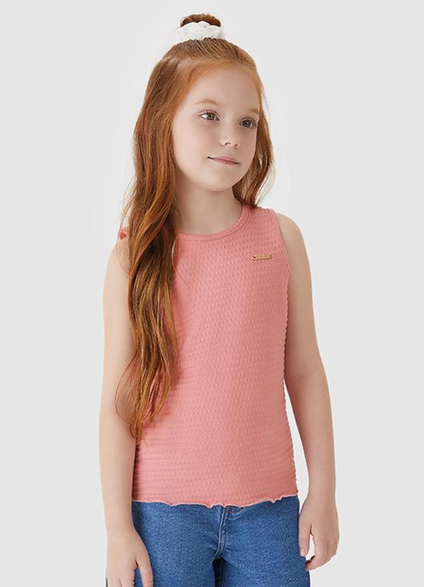 Blusa em Malha Texturizada Rosê