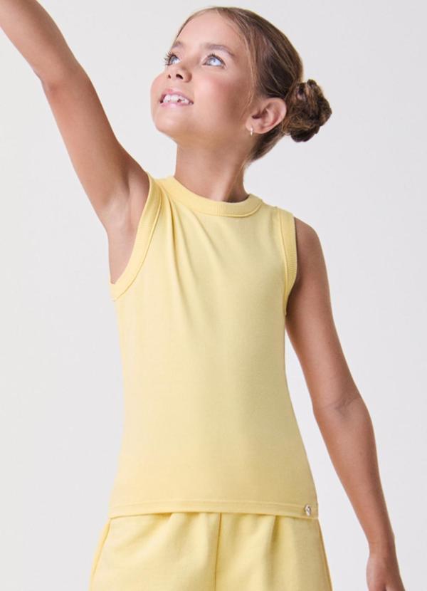 Vista 2 Regata Básica Canelada Amarelo Manteiga Amarelo Bimbi Bimbi