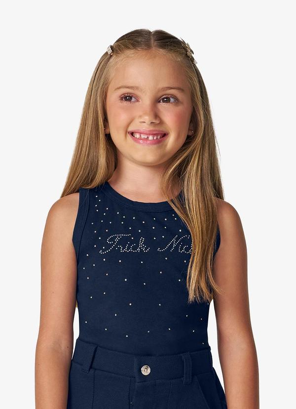 Vista 2 Regata Feminina em Cotton Leve Azul Trick Nick Trick Nick