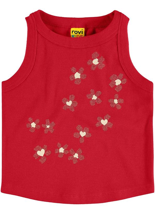 Vista 2 Regata Infantil Feminina Ribana Vermelho Rovi Kids Rovi Kids