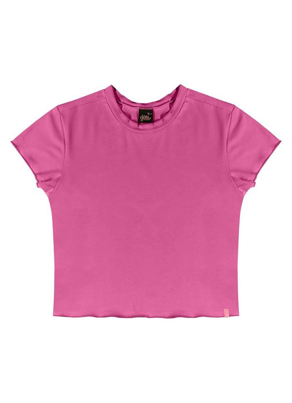 Vista 2 Blusa Básica Juvenil para Menina Rosa Gloss Gloss
