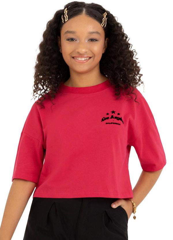 Blusa Box Los Angeles Teen Rosa Escuro