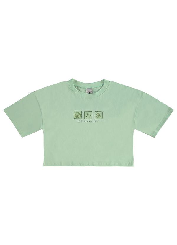 Blusa Box Summer Days, Please! Teen Verde Menta