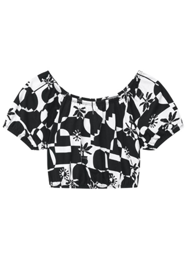 Vista 2 Blusa Box Teen Menina Preto Amora Amora