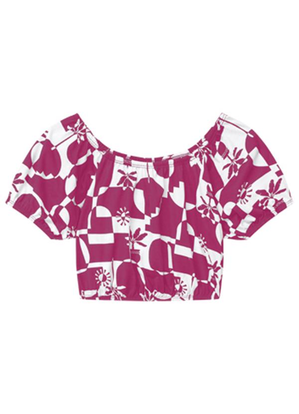 Vista 2 Blusa Box Teen Menina Rosa Amora Amora
