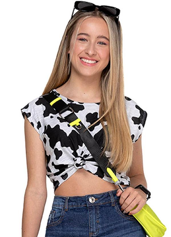 Blusa Boxy Menina Cinza