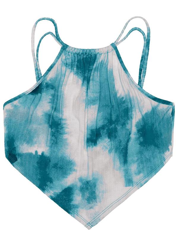 Vista 2 Blusa de Alça Juvenil Ribana Canelada Verde MINTY MINTY