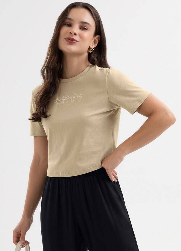 Blusa em Algodão com Estampa Marrom
