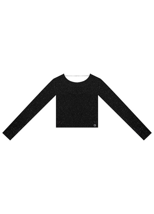 Vista 2 Blusa Juvenil Feminina Manga Longa Preto MINTY MINTY