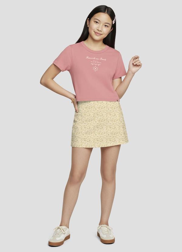 Blusa Juvenil Feminina Meia Malha Rosa