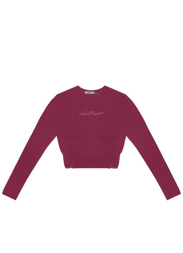 Blusa Juvenil Manga Longa Vermelho