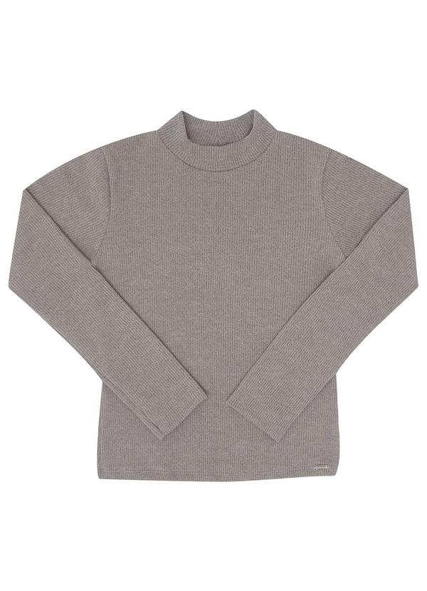 Blusa Malha Tricot Cinza