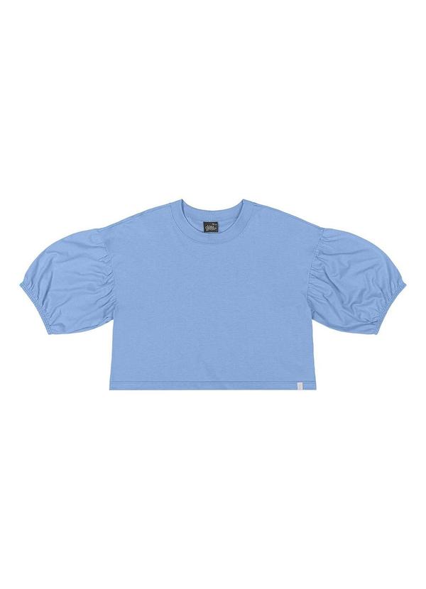 Vista 2 Blusa Manga Longa Juvenil Azul Gloss Gloss
