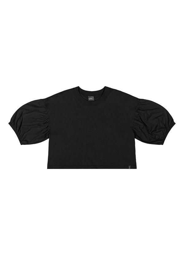 Vista 2 Blusa Manga Longa Juvenil Preto Gloss Gloss