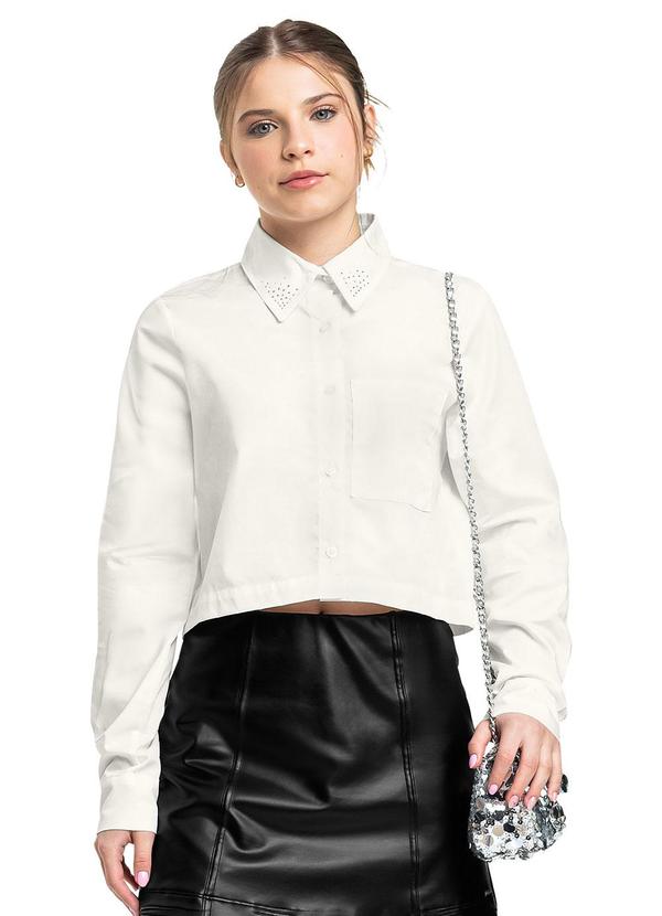 Camisa Juvenil em Tricoline Branco