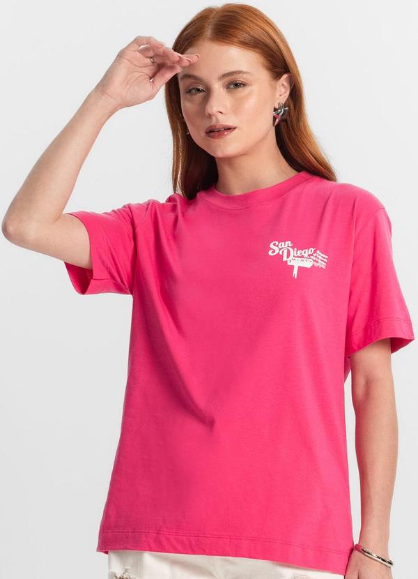 T-Shirt Juvenil Feminina Rosa