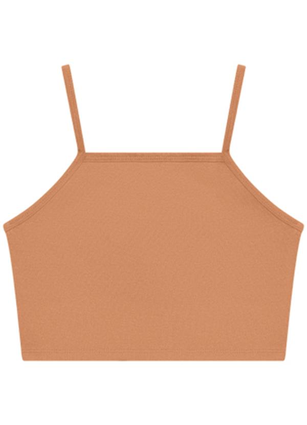 Vista 2 Top Teen Menina Básica Laranja Amora Amora