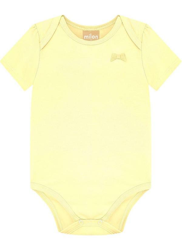 Body Bebê Menina Básico Amarelo