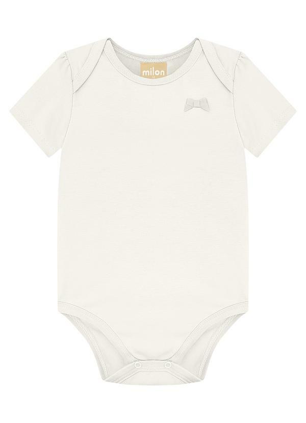Body Bebê Menina Básico Off White